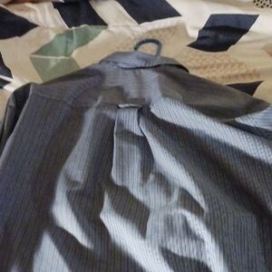 Striped Blue Button-Up Shirt